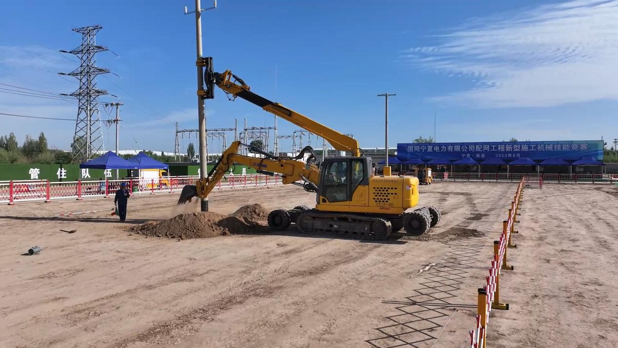 云顶集团开挖立杆一体机在宁夏应用的精彩体现